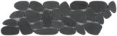 Black Sliced Reconstituted Pebble Interlocking Mosaic | Young Interiors Flooring Center