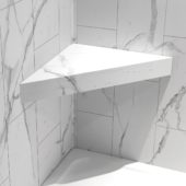Carrara Marble Shower Bench 26x18.63x3 | Young Interiors Flooring Center