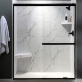 Carrara Marble Shower Wall Kit 36x60x78 | Young Interiors Flooring Center