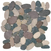 Color Xl Sliced Matte Pebble Interlocking Mosaic | Young Interiors Flooring Center