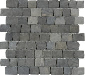 Dark Grey Cubic Brick Marble Interlocking Mosaic | Young Interiors Flooring Center