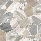 Dynasty Grey Polished/Matte 11X12 Eggs Mosaic | Young Interiors Flooring Center