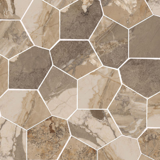 Dynasty Taupe Polished/Matte 11X12 Eggs Mosaic | Young Interiors Flooring Center