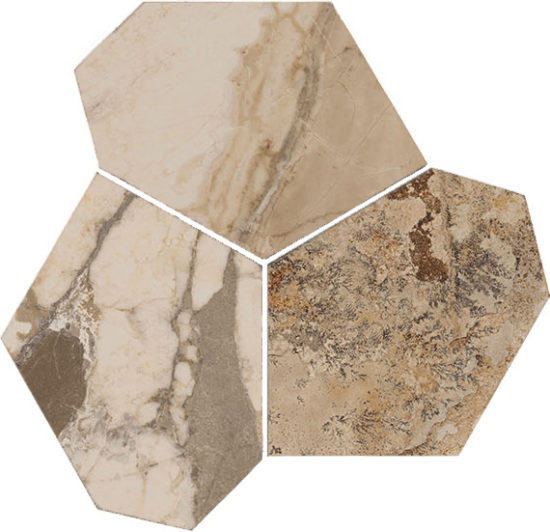 Dynasty Taupe Polished/Matte 11X12 Eggs Mosaic | Young Interiors Flooring Center
