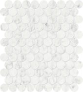 Eterna Bianco 1.25 Polished Penny Round Mosaic | Young Interiors Flooring Center