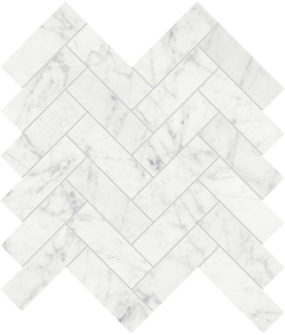 Eterna Bianco 1.25×4 Polished Herringbone Mosaic