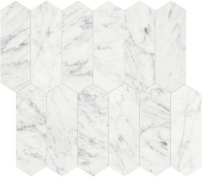 Eterna Bianco 2×6 Picket Mosaic