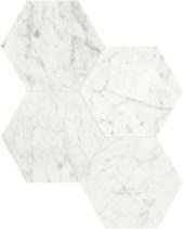 Eterna Bianco 6 Polished Hexagon Mosaic | Young Interiors Flooring Center
