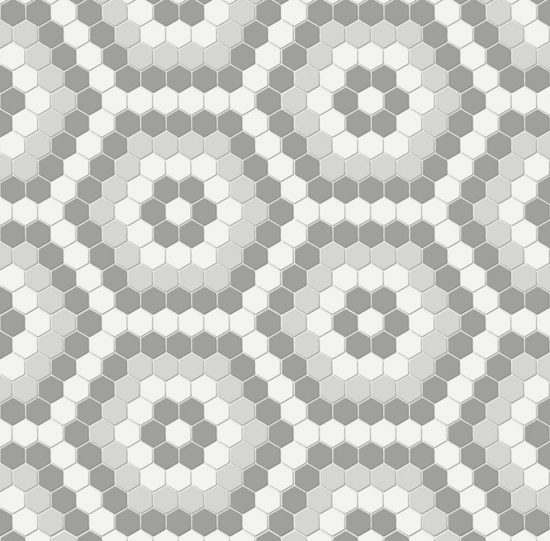 Evening Blend Matte Hexagon Pattern Mosaic | Young Interiors Flooring Center