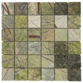 Forest Green Polished Marble Mosaic | Young Interiors Flooring Center