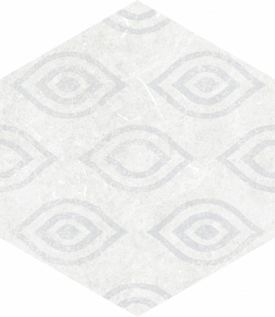 Form 5.5X6.3” White Decor Hexagon | Young Interiors Flooring Center