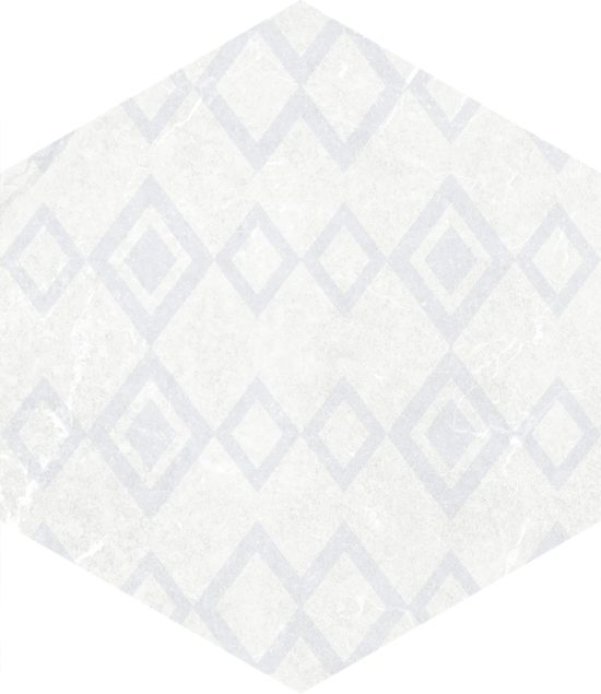 Form 5.5X6.3” White Decor Hexagon | Young Interiors Flooring Center