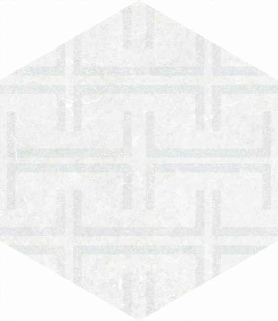 Form 5.5X6.3” White Decor Hexagon | Young Interiors Flooring Center