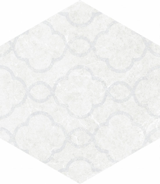 Form 5.5X6.3” White Decor Hexagon | Young Interiors Flooring Center