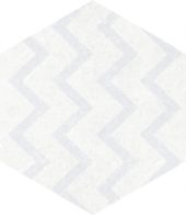 Form 5.5X6.3” White Decor Hexagon | Young Interiors Flooring Center
