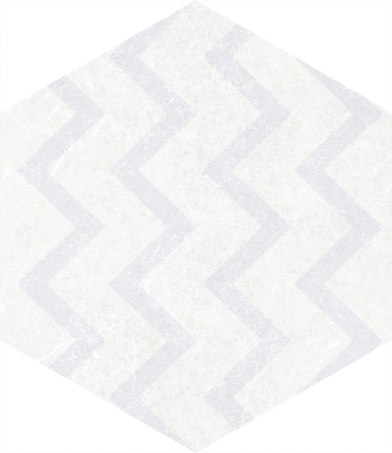 Form 5.5X6.3” White Decor Hexagon | Young Interiors Flooring Center