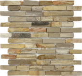 Fossil Wood Baguette Mix Beige Mosaic | Young Interiors Flooring Center