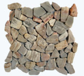 Fossil Wood Mini Opus Mix Beige Interlocking Mosaic | Young Interiors Flooring Center