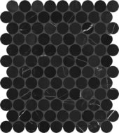 Galaxia Nero 1.25 Penny Round Mosaic | Young Interiors Flooring Center