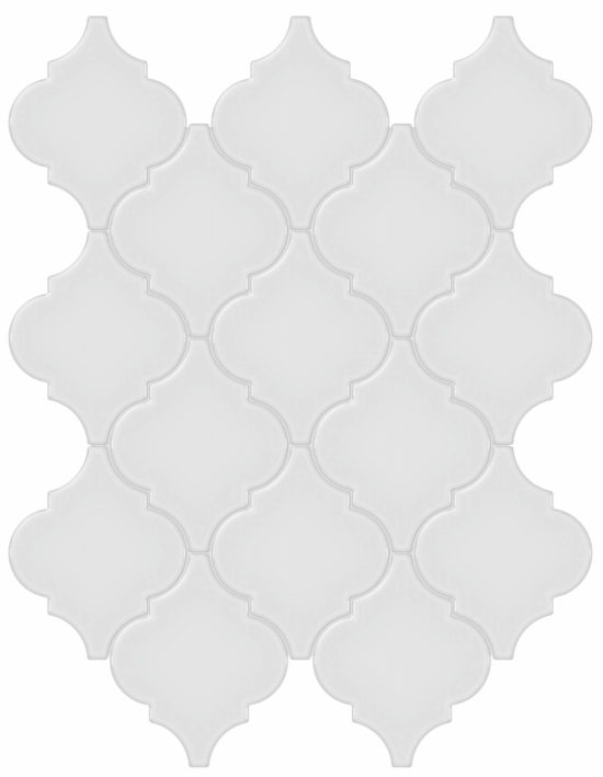 Gallery Grey Glossy Arabesque Mosaic | Young Interiors Flooring Center