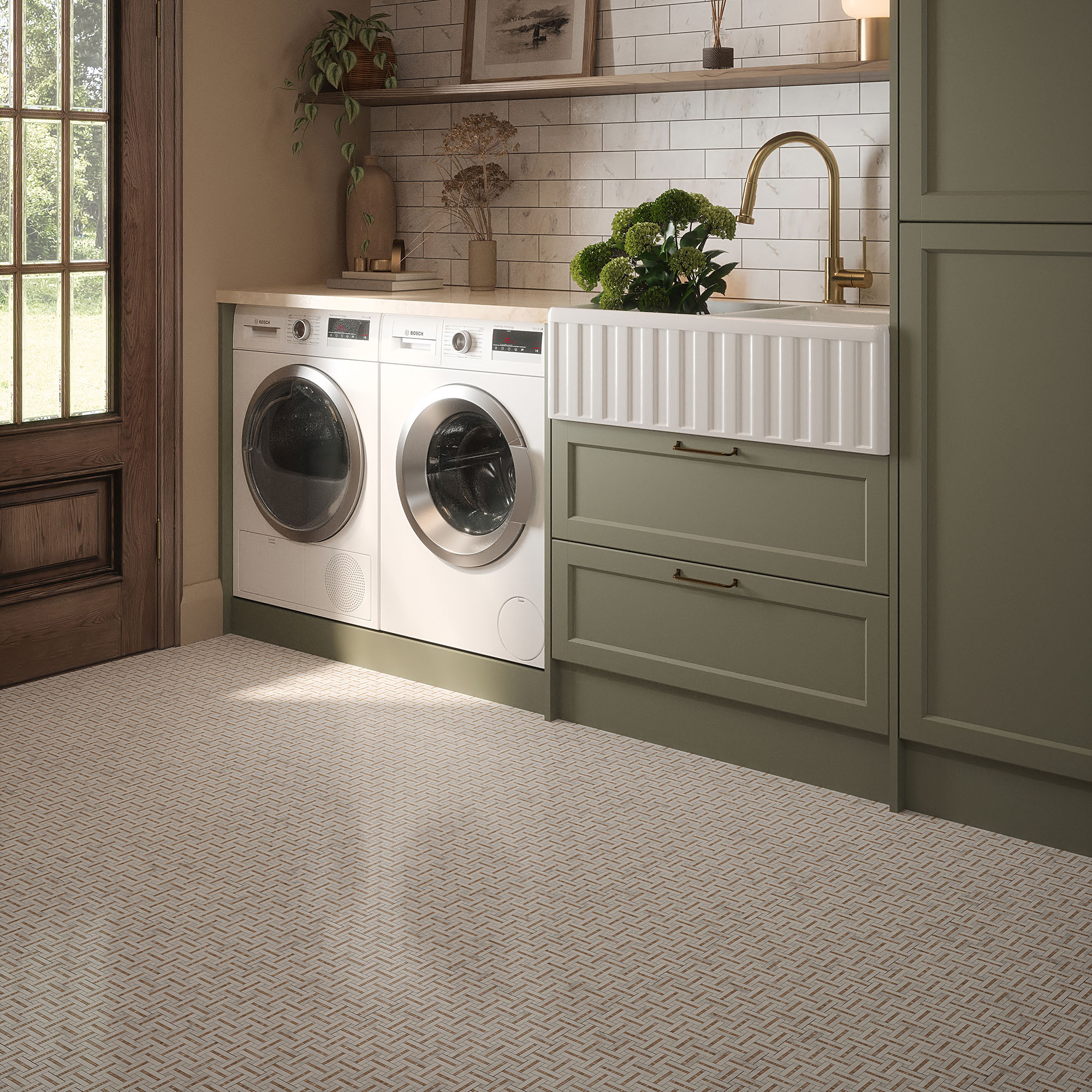 Gazebo Cream Mosaic | Young Interiors Flooring Center