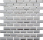 Glass Brick Chrome 1"X2" Mosaic | Young Interiors Flooring Center