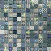 Glass Classic Décor Blue Glossy Mosaic | Young Interiors Flooring Center