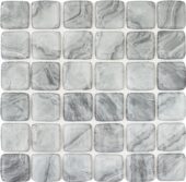 Glass Square Light Grey Marble Pattern Mix Mosaic | Young Interiors Flooring Center