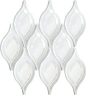 Glass "Tears" White Mosaic | Young Interiors Flooring Center