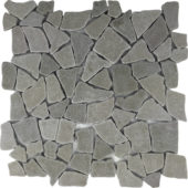 Grey Reconstituted Mini Opus Stone Interlocking Mosaic Sheet | Young Interiors Flooring Center