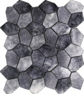 Hexagon Aluminum Mix Grey 11.4"x12.2" | Young Interiors Flooring Center