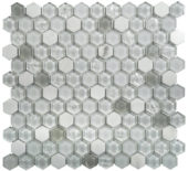 Hexagon White Glass Mosaic | Young Interiors Flooring Center