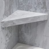 Iced Pewter Shower Bench 26x18.63x3 | Young Interiors Flooring Center