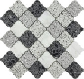 Lantern Terrazzo Marble White Grey Black Mix Mosaic | Young Interiors Flooring Center