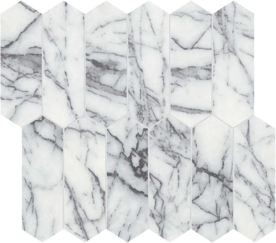 Lilac Volta 2x6 Picket Mosaic