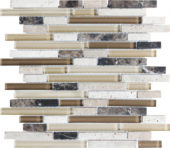 Linear Cappuccino Mosaic | Young Interiors Flooring Center