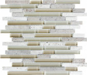 Linear Creme Brulee Mosaic | Young Interiors Flooring Center