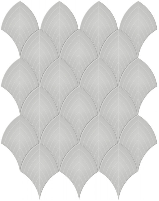 Loft Grey Glossy Scallop Mosaic | Young Interiors Flooring Center