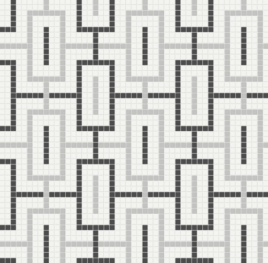 Midnight Blend Matte Chain Pattern Mosaic | Young Interiors Flooring Center