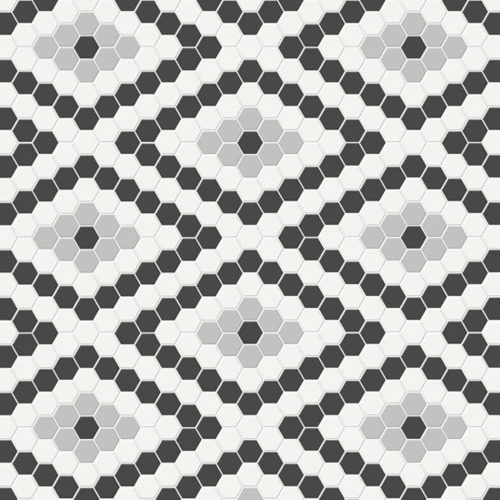 Midnight Blend Matte Diamond Pattern Mosaic | Young Interiors Flooring Center
