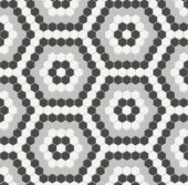 Midnight Blend Matte Hexagon Pattern Mosaic | Young Interiors Flooring Center