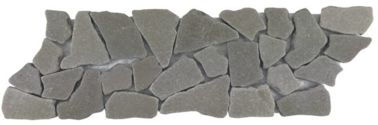 Mini Opus Grey Reconstituted Stone Border Interlocking Mosaic | Young Interiors Flooring Center