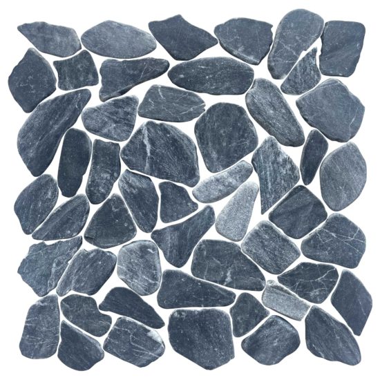 Mini Opus Matte Grey Mix Marble Stone Interlocking | Young Interiors Flooring Center
