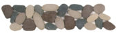 Mix Color Xl Sliced Matte Pebble Interlocking Border | Young Interiors Flooring Center