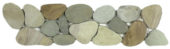 Mix Golden Sliced Matte Pebble Interlocking Border | Young Interiors Flooring Center