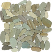 Mix Golden Sliced Matte Pebble Interlocking Mosaic | Young Interiors Flooring Center