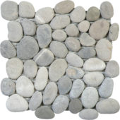 Mix Grey/Beige Rectified Matte Pebble Interlocking Mosaic | Young Interiors Flooring Center