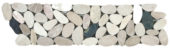 Mix Grey/Beige/Black Rectified Matte Pebble Interlocking Border | Young Interiors Flooring Center