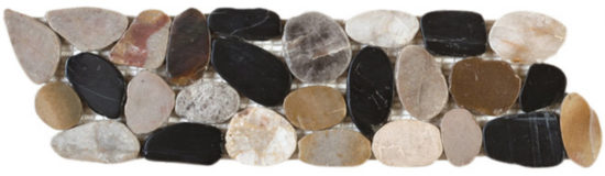 Mix Sliced Polished Pebble Interlocking Border | Young Interiors Flooring Center