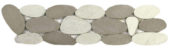 Mix White/Beige Xl Sliced Matte Pebble Interlocking Border | Young Interiors Flooring Center